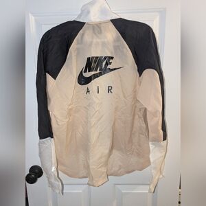 Nike Air Woman's Black, White, And Beige Windbreaker